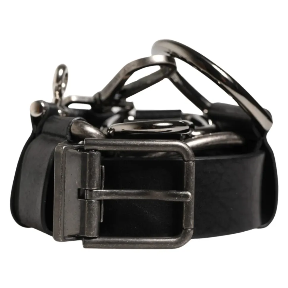 Calf Leather Metal Buckle Belt