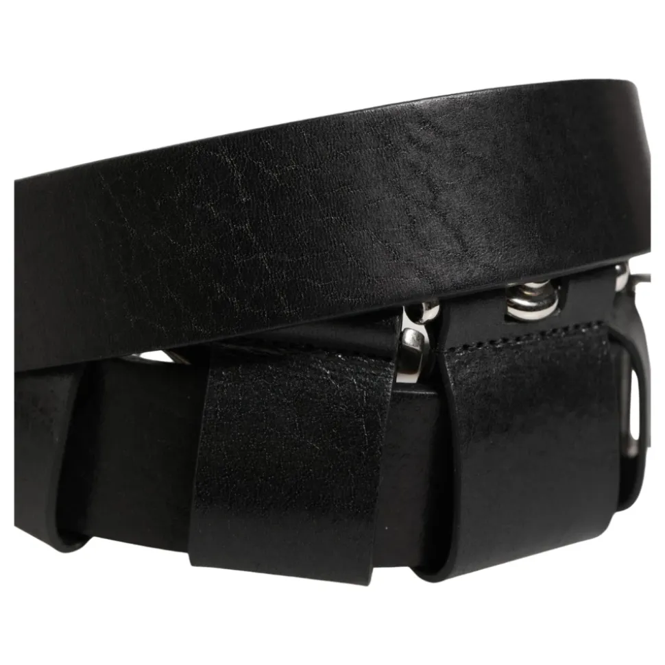 Calf Leather Metal Buckle Belt