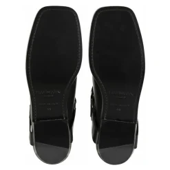 Calfskin leather biker ankle boots