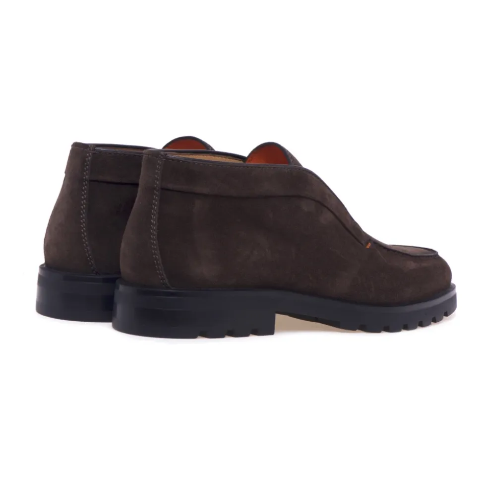 Calf-suede Almond-toe Loafer