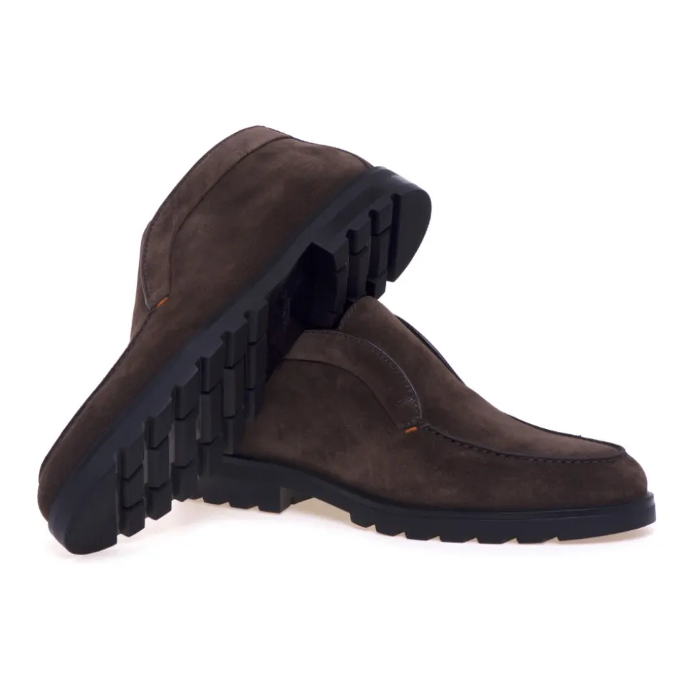 Calf-suede Almond-toe Loafer