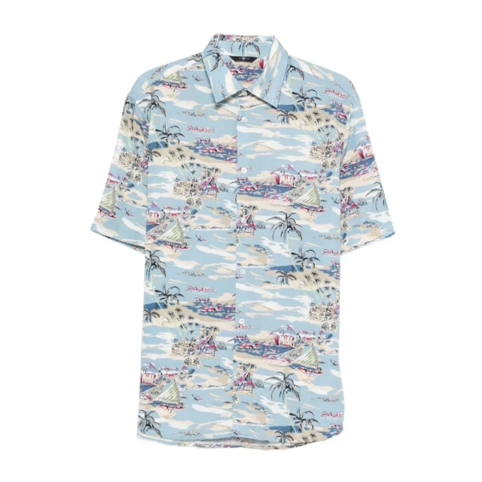 Camicia con stampa mezza maniche