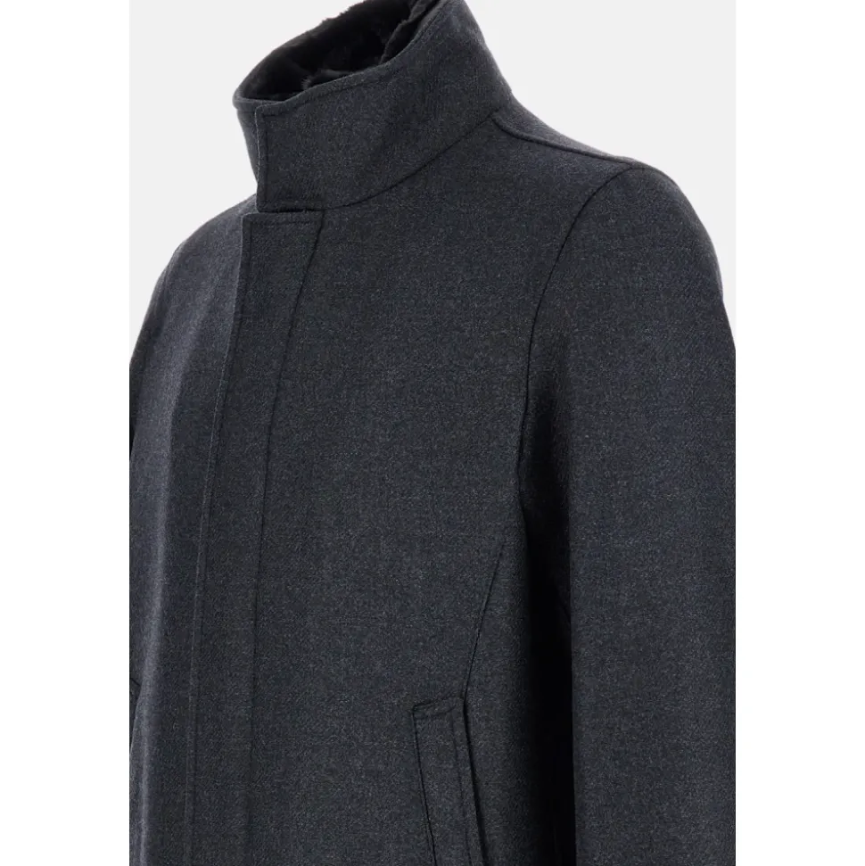 Carcoat In Easy Wool And Light Faux Fur