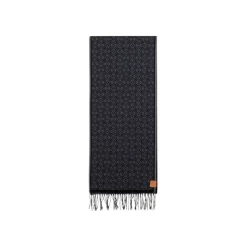Cashmere Anagram Scarf with Fringes