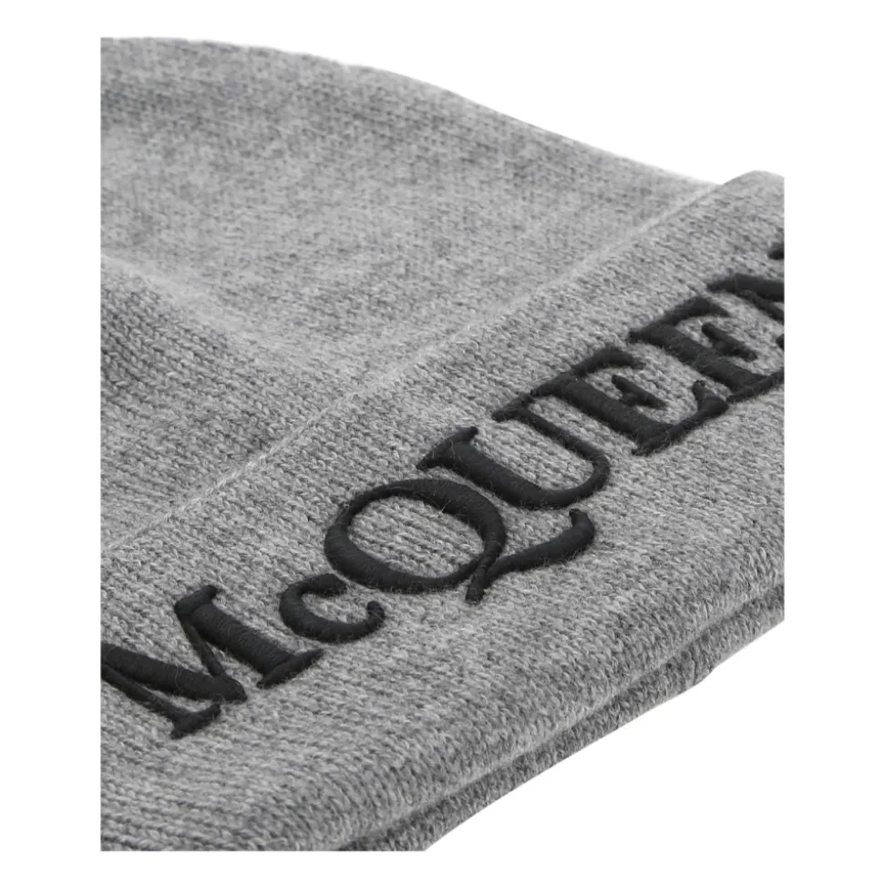 Cashmere Beanie Hat in Grey