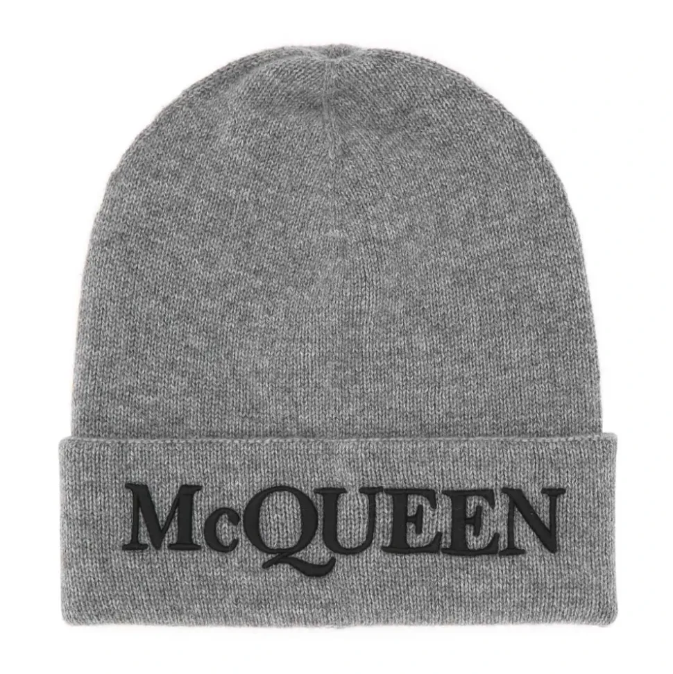 Cashmere Beanie Hat in Grey