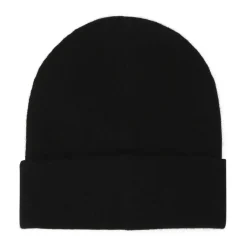 Cashmere Black Beanie Hat