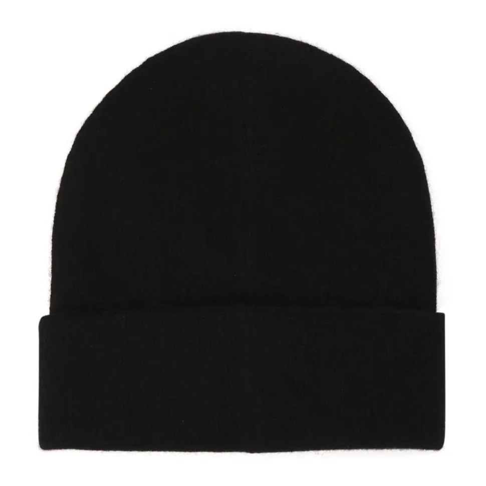 Cashmere Black Beanie Hat