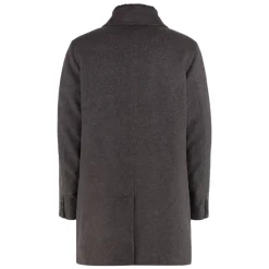 Cashmere Coat with Removable Fur Collar