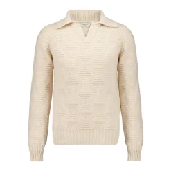 Cashmere Long Sleeve V-Neck Polo