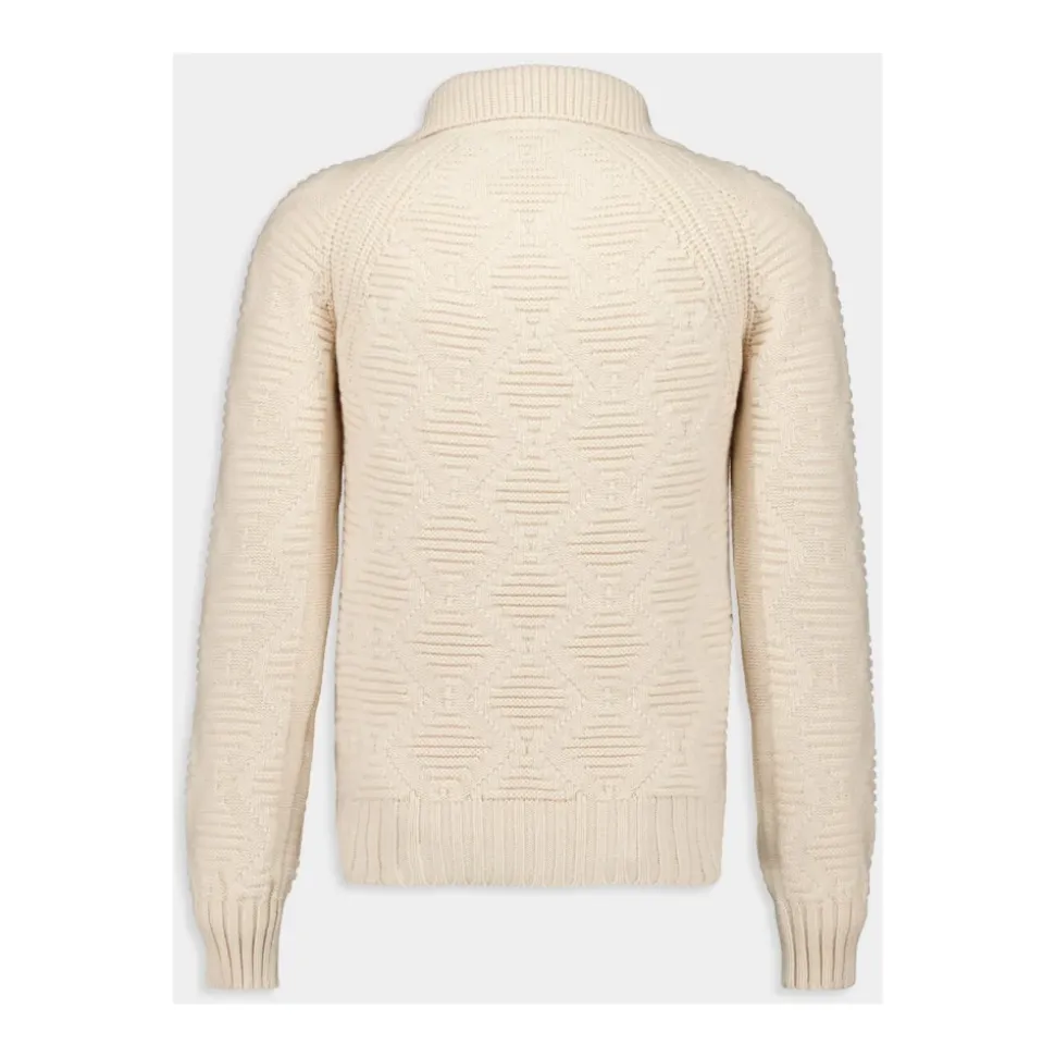 Cashmere Long Sleeve V-Neck Polo