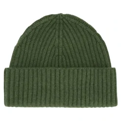 Cashmere Ribbed Knit Beanie Hat