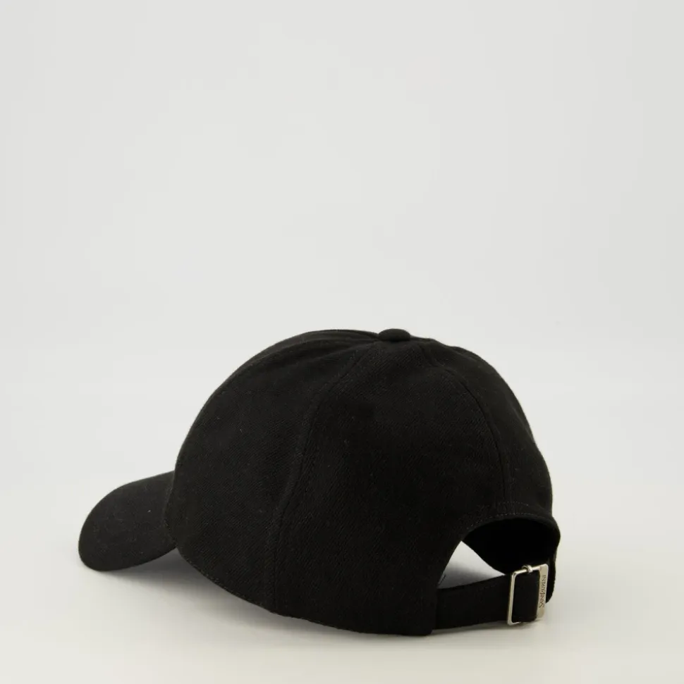 Casquette à logo en denim
