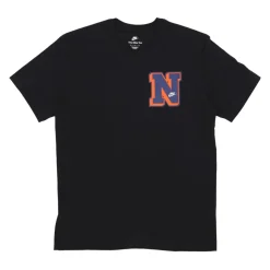 Casual Crew Neck Black Tee