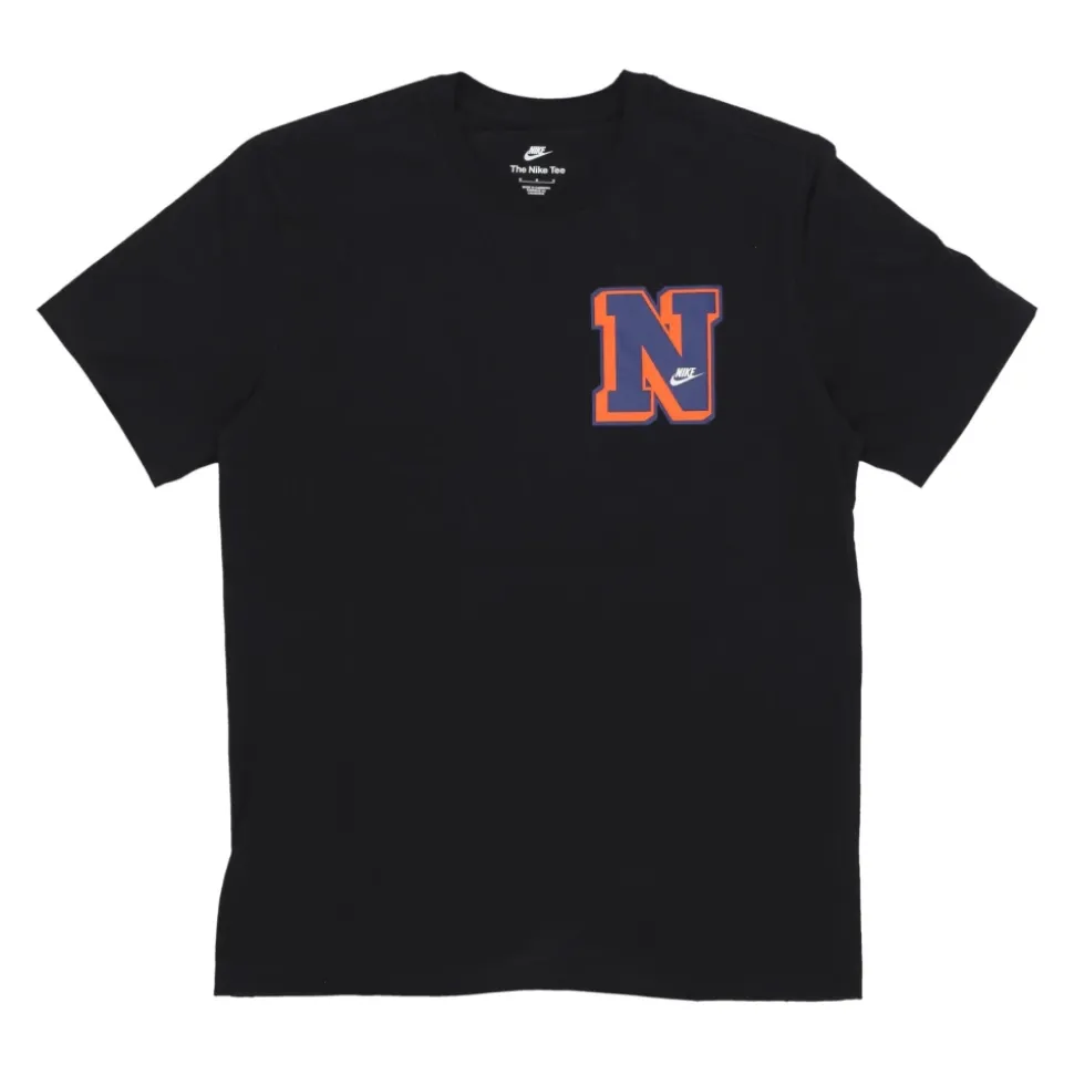 Casual Crew Neck Black Tee