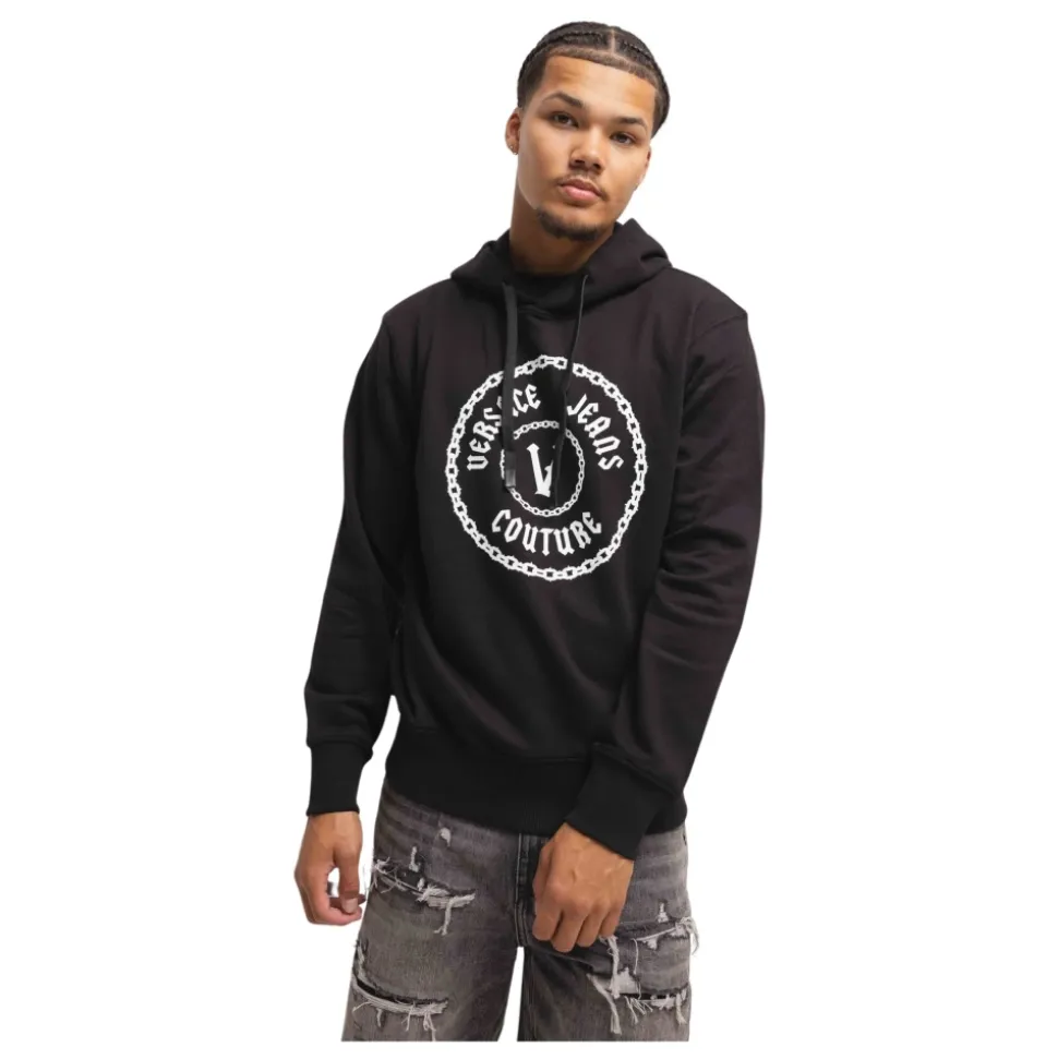 Chain Hoodie Men Black/White