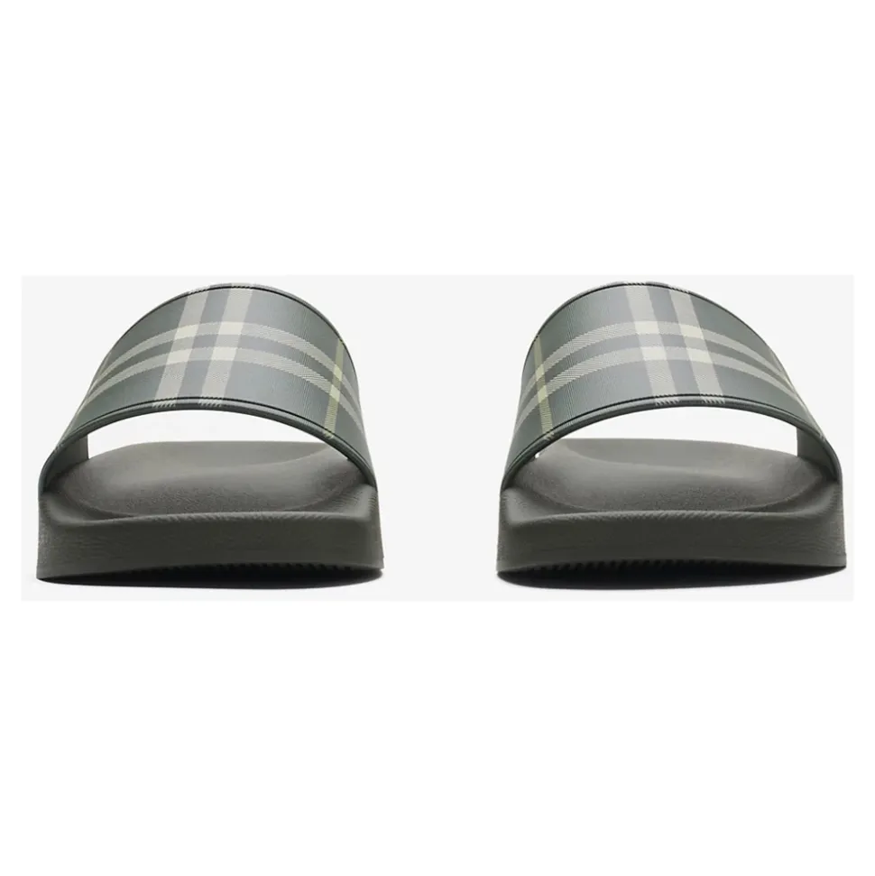 Checked Slip-on Slides