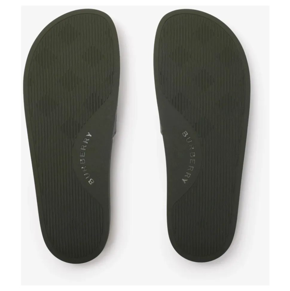 Checked Slip-on Slides