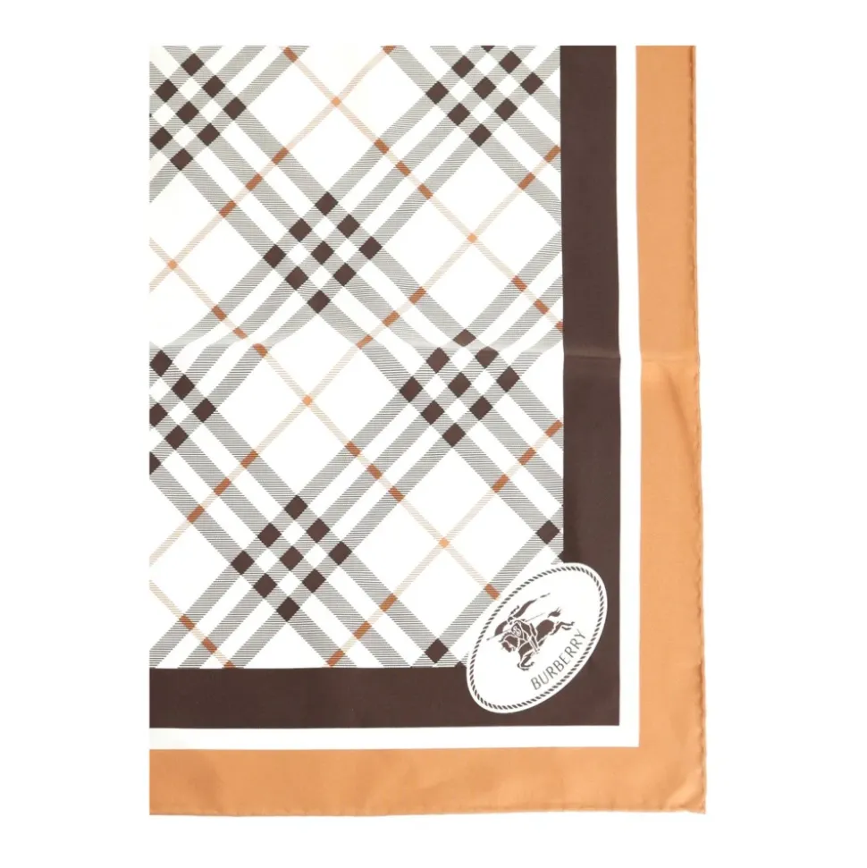 Check Knight Stamp Silk Scarf