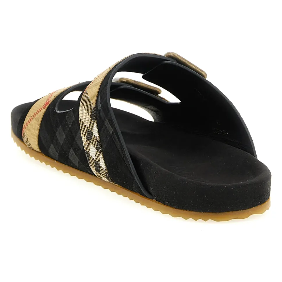 Check Suede Urchin Sandals
