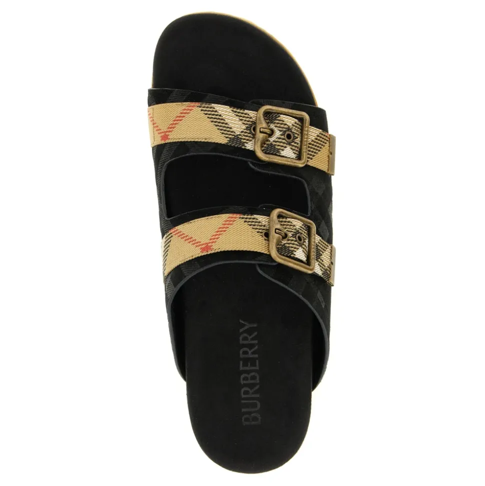 Check Suede Urchin Sandals