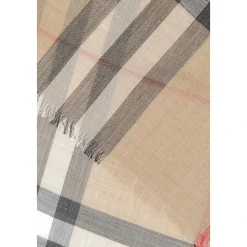 Check Wool and Silk Scarf