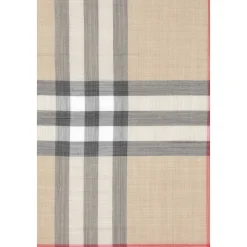 Check Wool and Silk Scarf