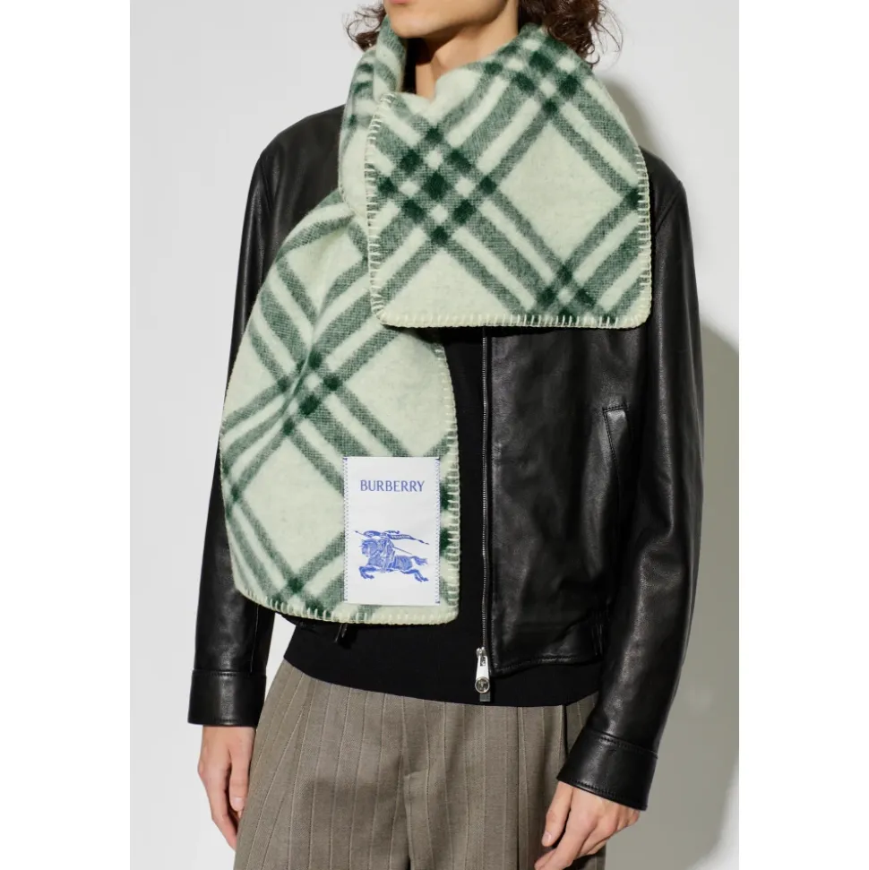 Check Wool Scarf