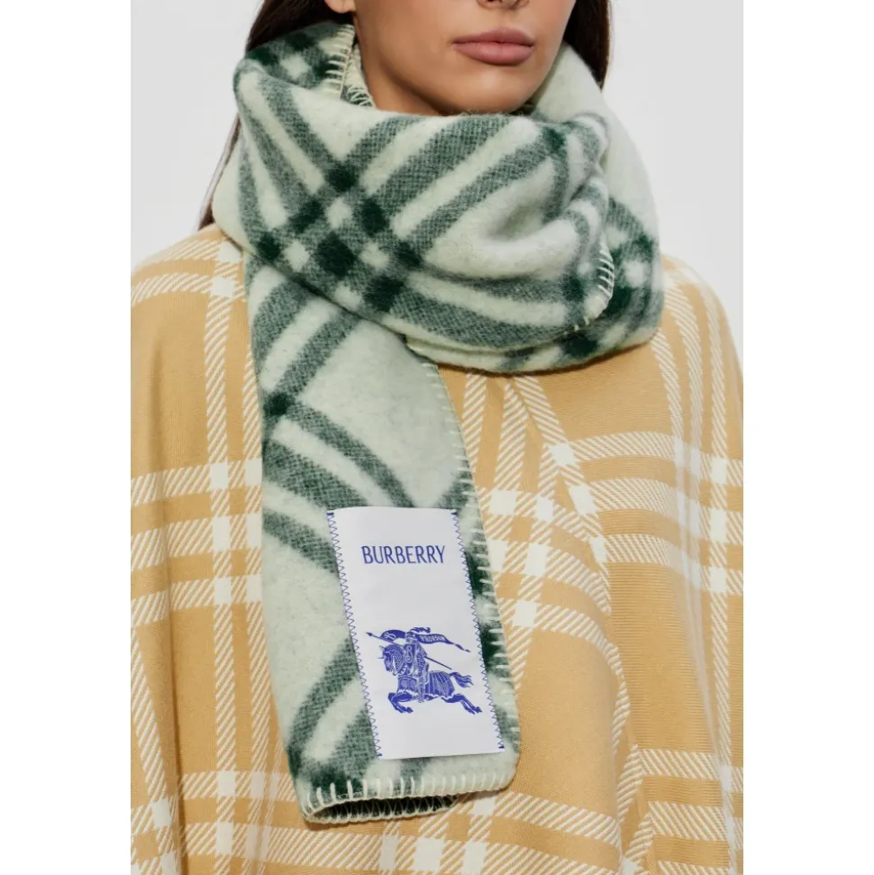 Check Wool Scarf