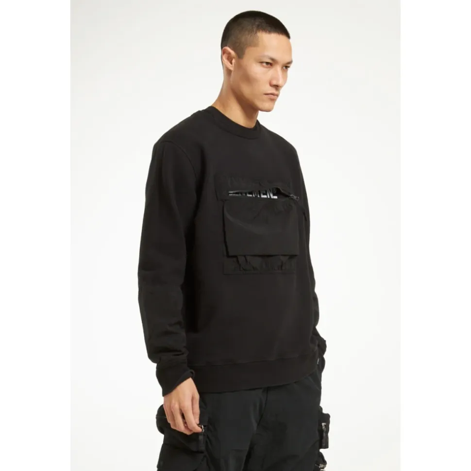 Chest Pocket Sweatshirt Ink Black