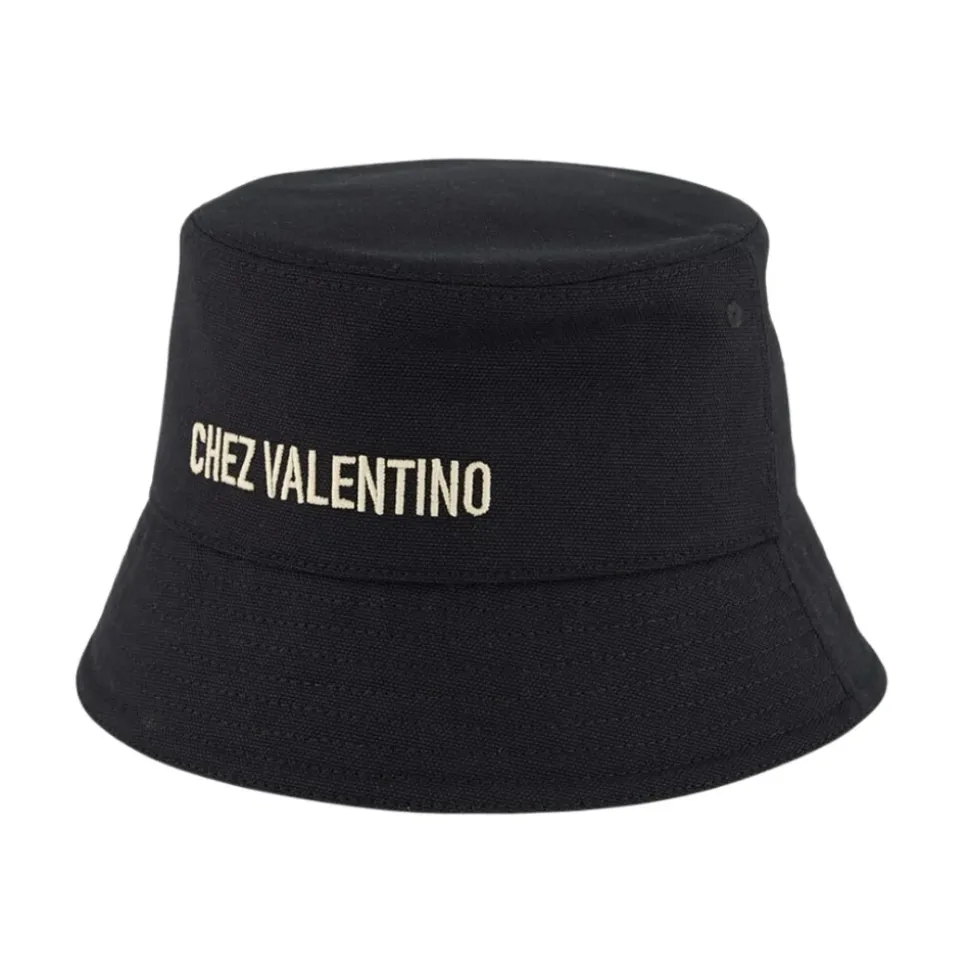 Chez Cotton Bucket Hat With Embroidery