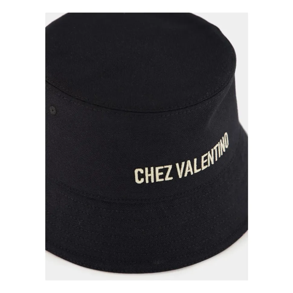 Chez Cotton Bucket Hat With Embroidery