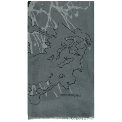 Chic Printed Scarf with Frayed Edges