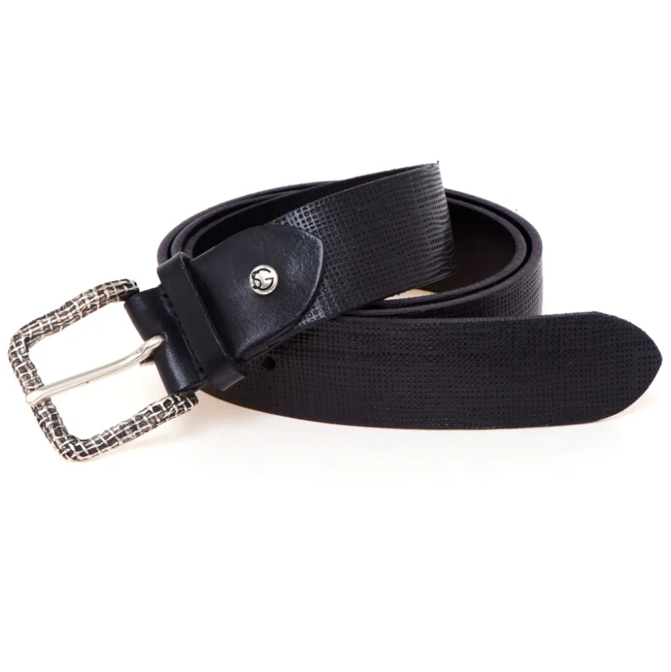 Cintura in pelle stampata