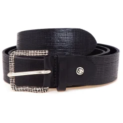 Cintura in pelle stampata