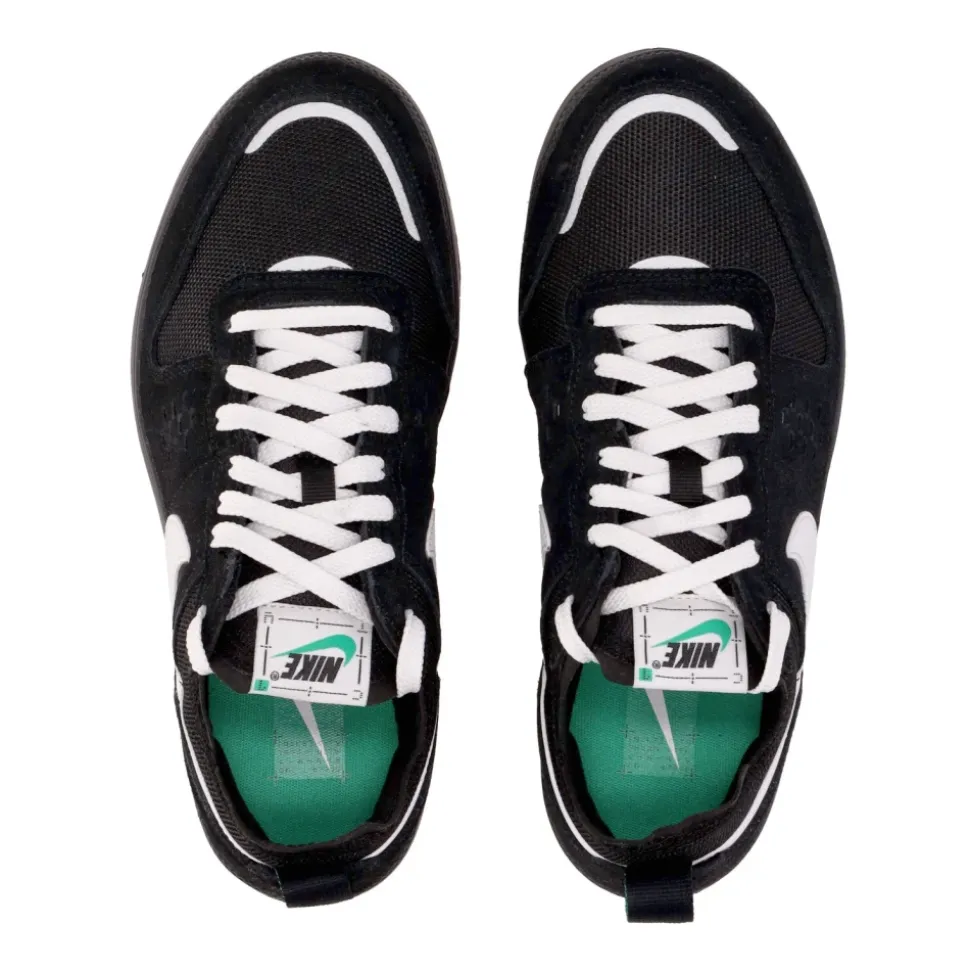 City Black Sneakers with Green Accents