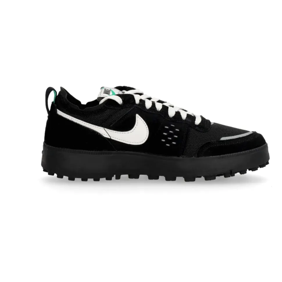City Black Sneakers with Green Accents