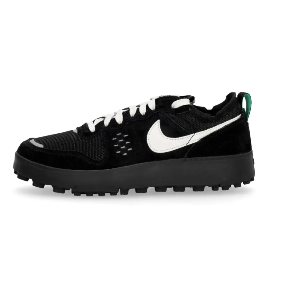 City Black Sneakers with Green Accents