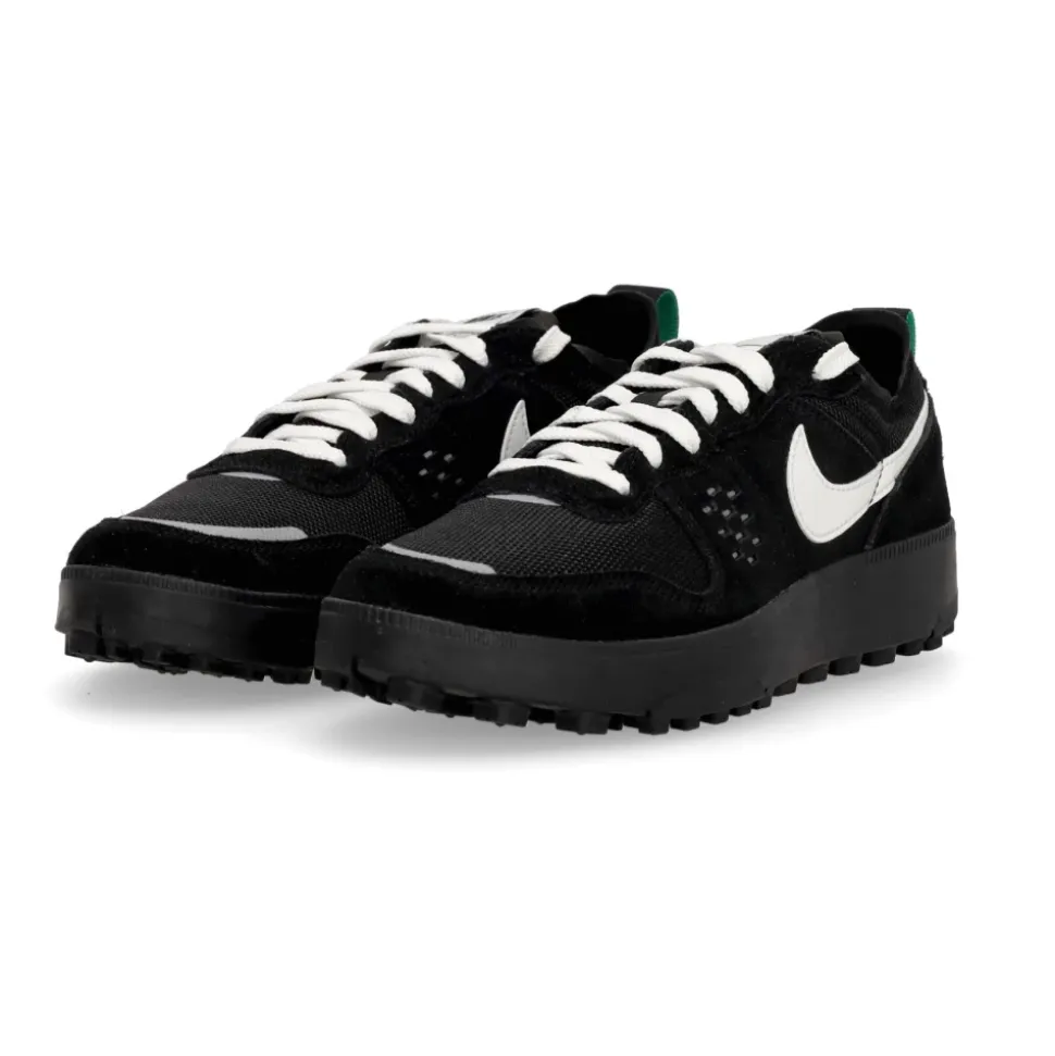 City Black Sneakers with Green Accents