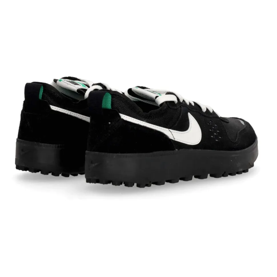 City Black Sneakers with Green Accents