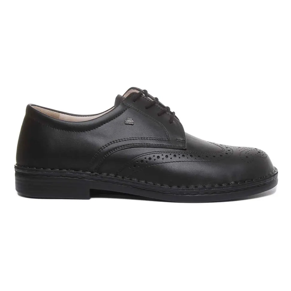 Classic Black Brogue Lace-Up Shoes