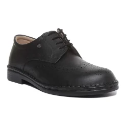Classic Black Brogue Lace-Up Shoes