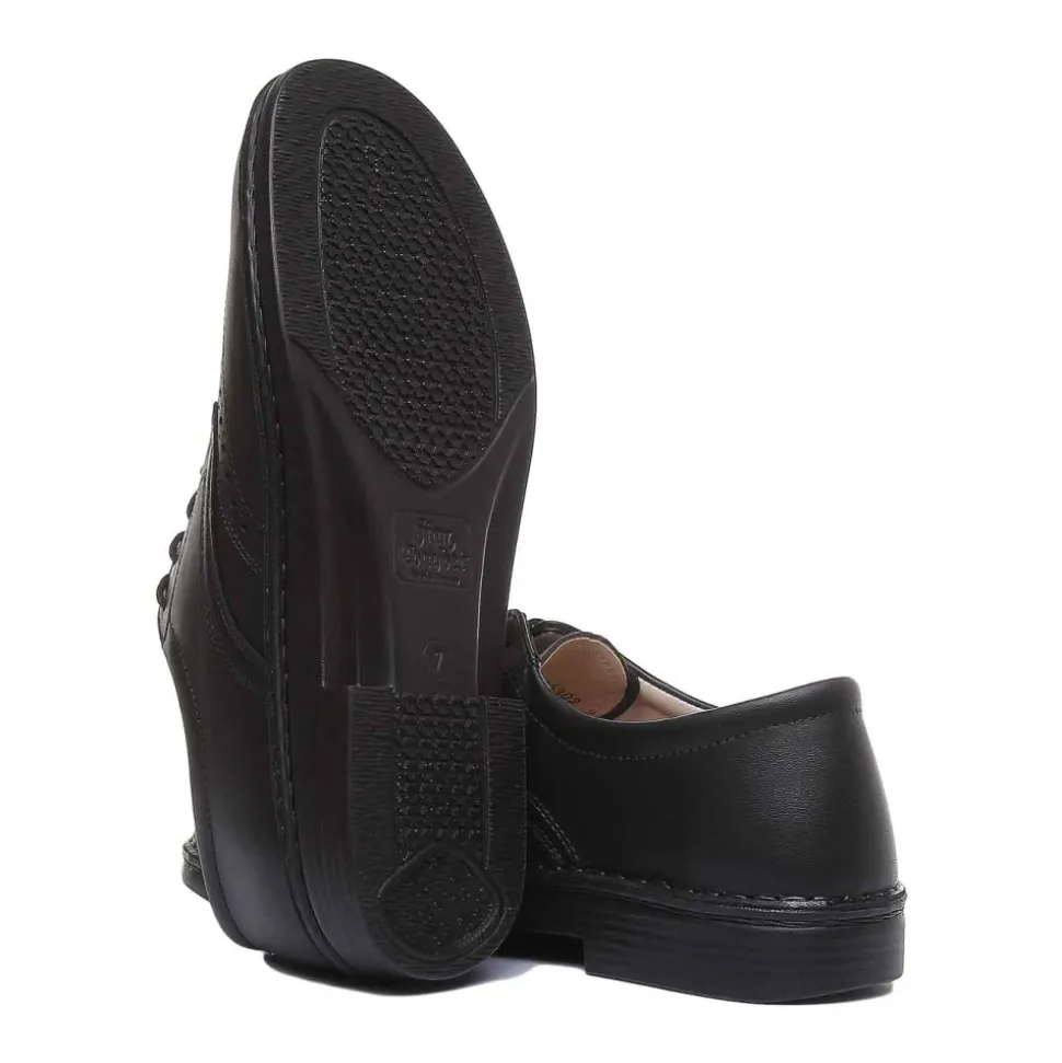 Classic Black Brogue Lace-Up Shoes