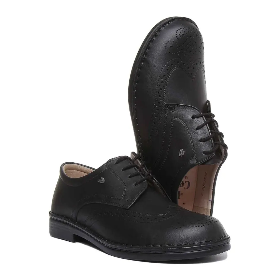 Classic Black Brogue Lace-Up Shoes