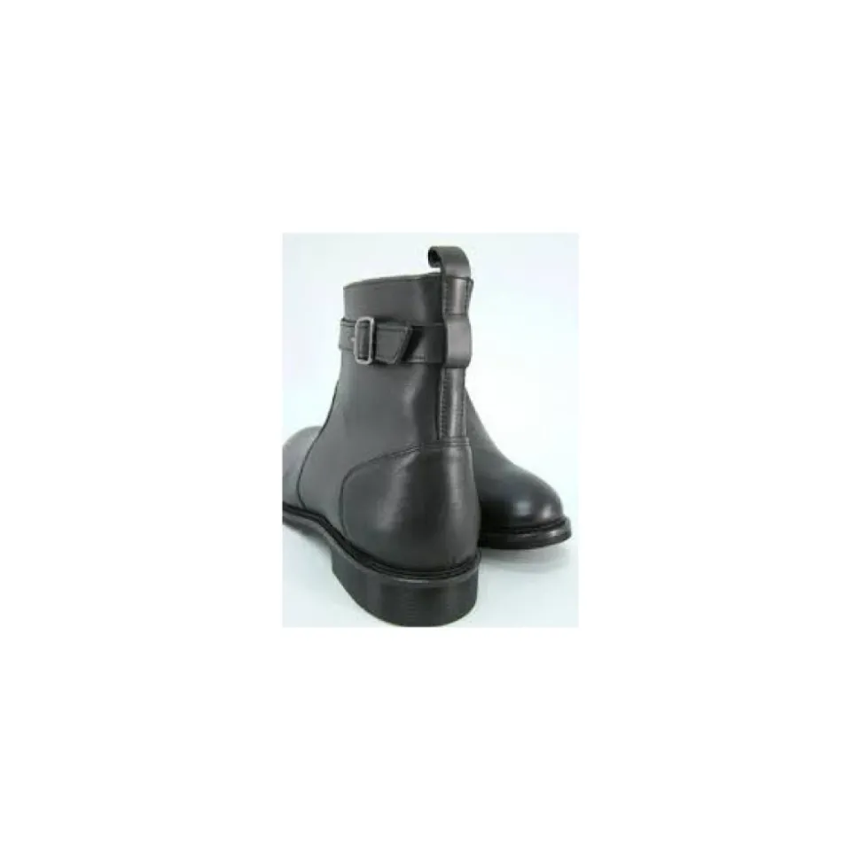 Classic Black Leather Ankle Boots