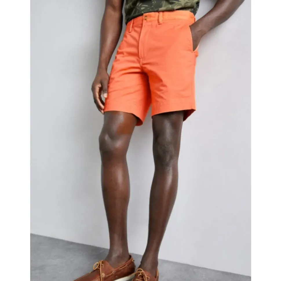 Classic Chino Shorts with Logo Embroidery