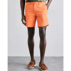 Classic Chino Shorts with Logo Embroidery