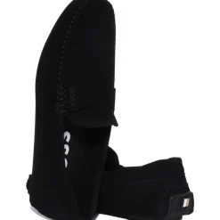 Classic Dark Blue Driving Moccasins for Men