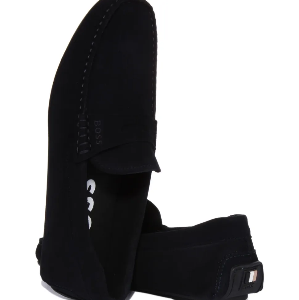 Classic Dark Blue Driving Moccasins for Men