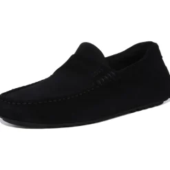 Classic Dark Blue Driving Moccasins for Men